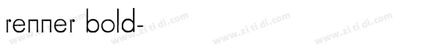 renner bold字体转换